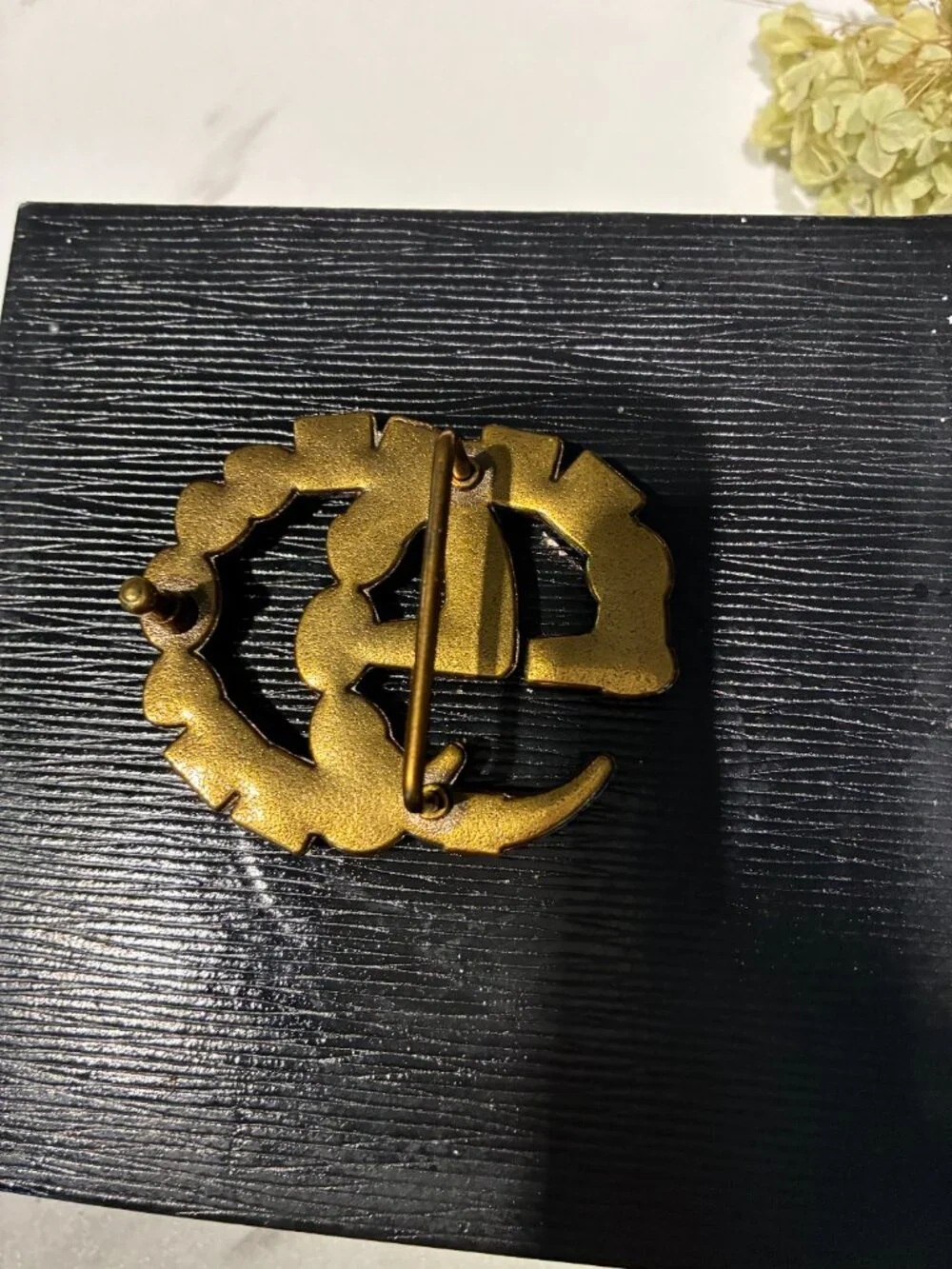 GG multi-colored stone belt buckle